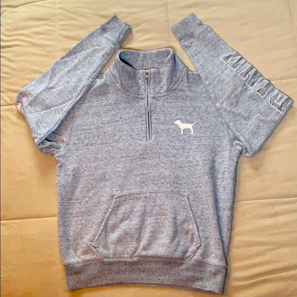 PINK half-zip sweater